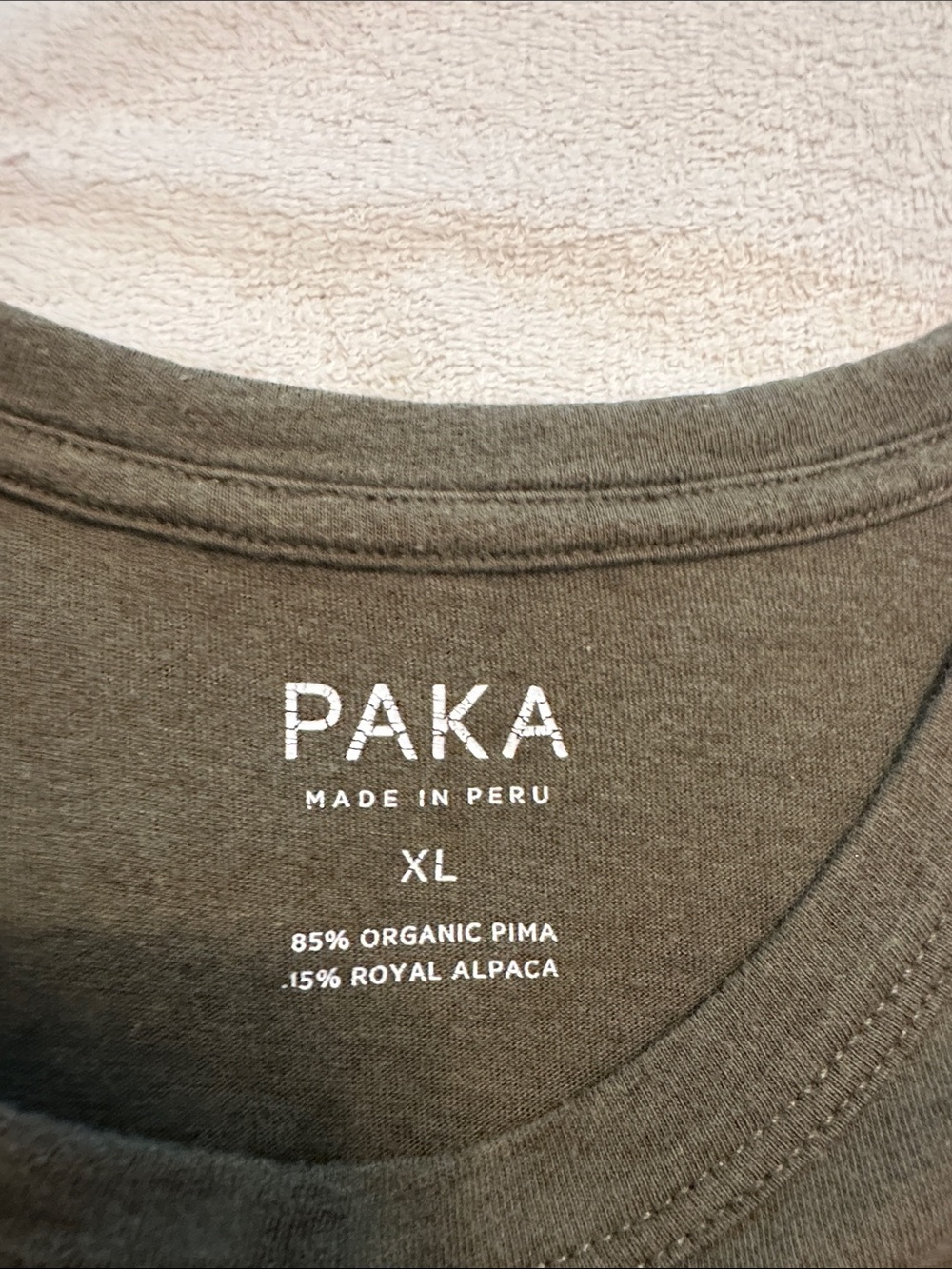 PAKA Women's Olive Short Sleeve Crewneck Tee - Picture 3 of 5